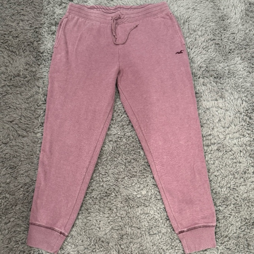 Hollister Pink Sweatpants with Ribbed Waistband and Cuffs - Picture 2 of 4